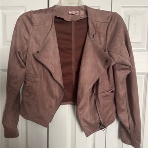 Women's Dusty Pink Leather Jacket